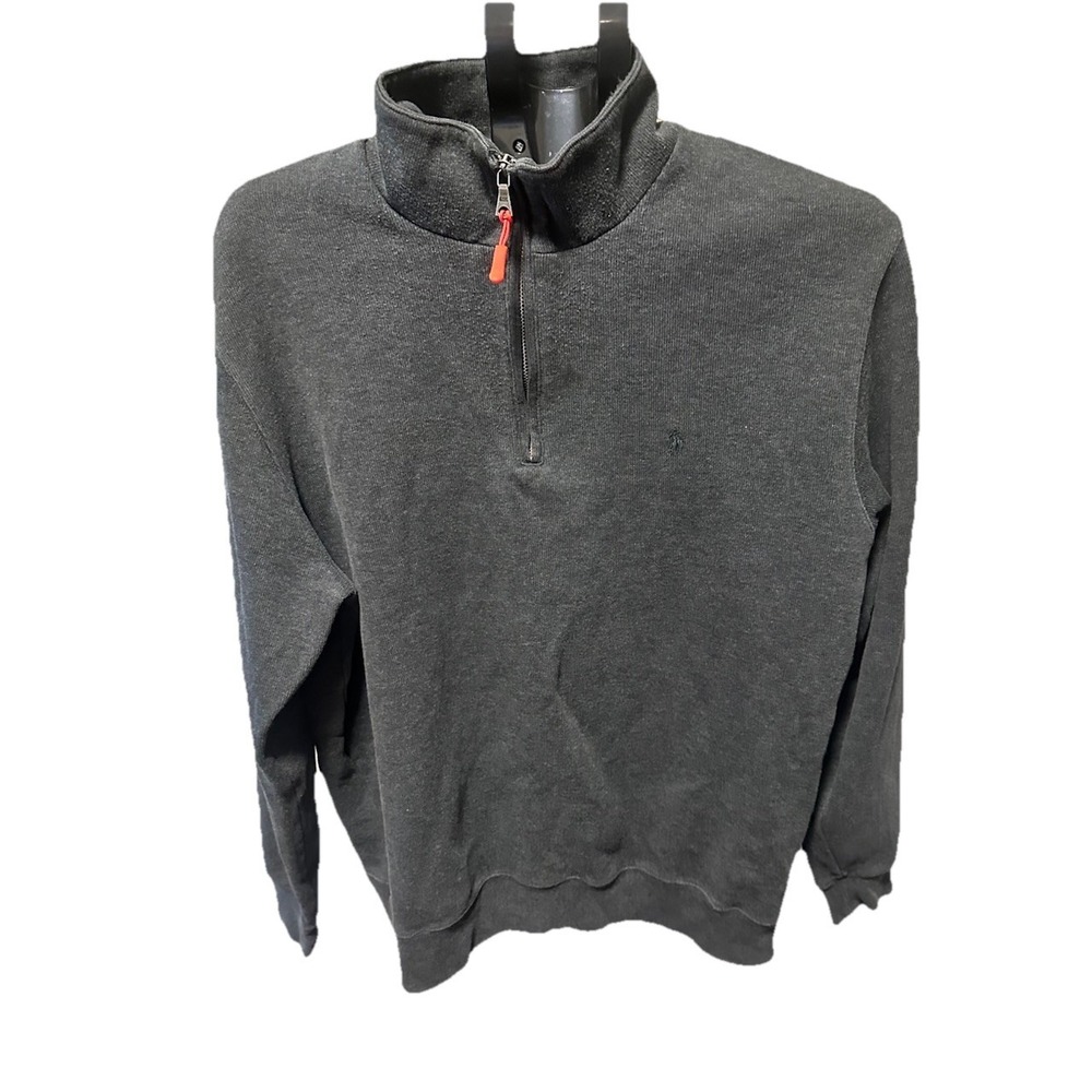 Polo Ralph‎ Lauren 1/4 Zip Sweater Mens L Tall Gray 2000s